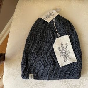 NWT Nirvanna Lacey Slouch Hat, hand-knit